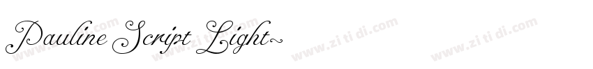 Pauline Script Light字体转换